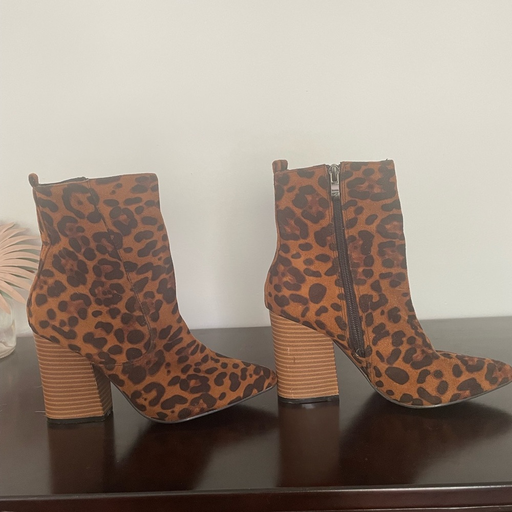 Leopard booties